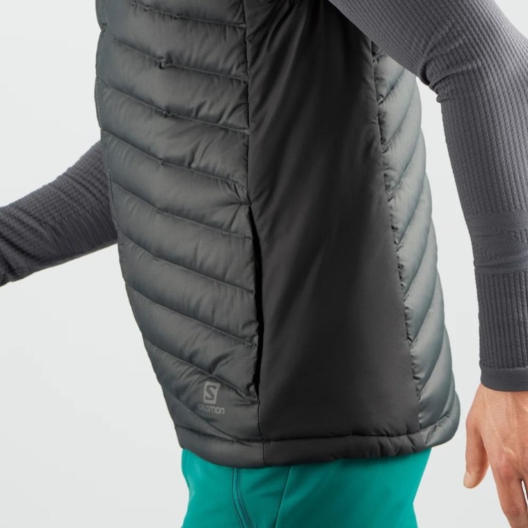 Salomon Essential Xwarm Down Men's Insulated Vests Black | CA 96O43